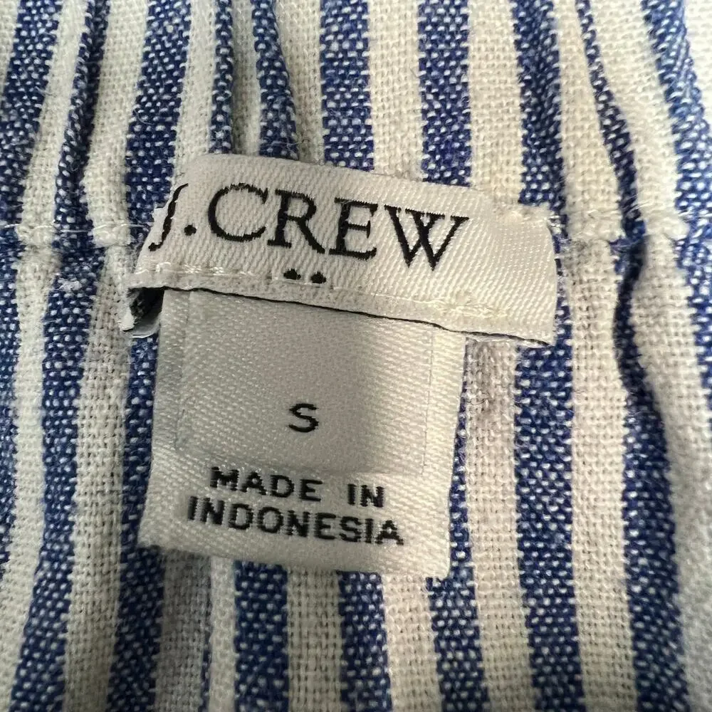 J.Crew Cotton Linen Blend High Waist A Line Skirt Womens Small Lagenlook Coastal